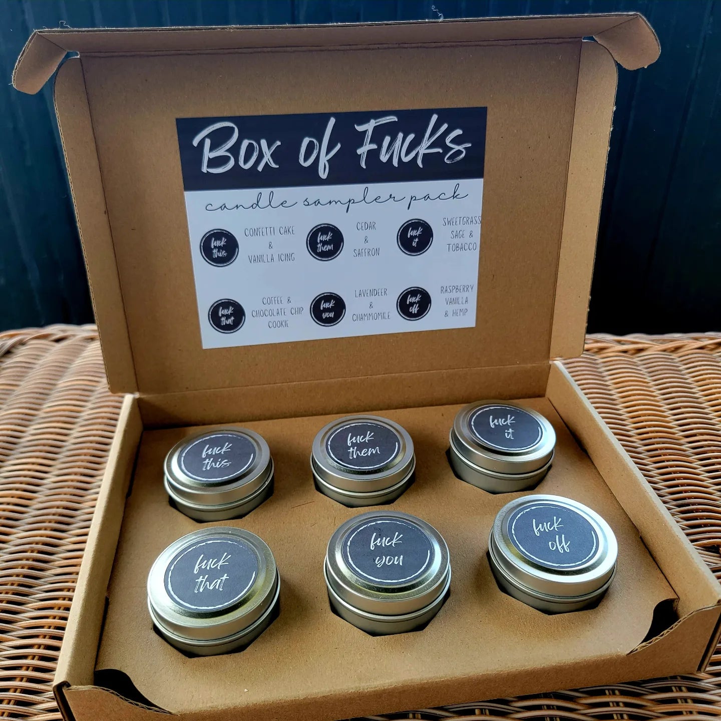 Box Of Fucks: Candle Sampler