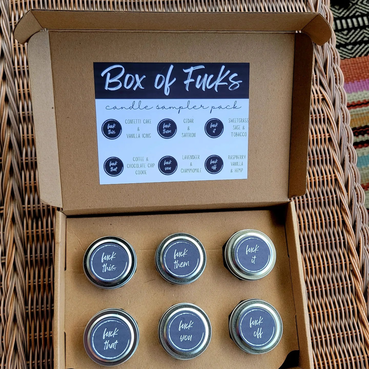 Box Of Fucks: Candle Sampler