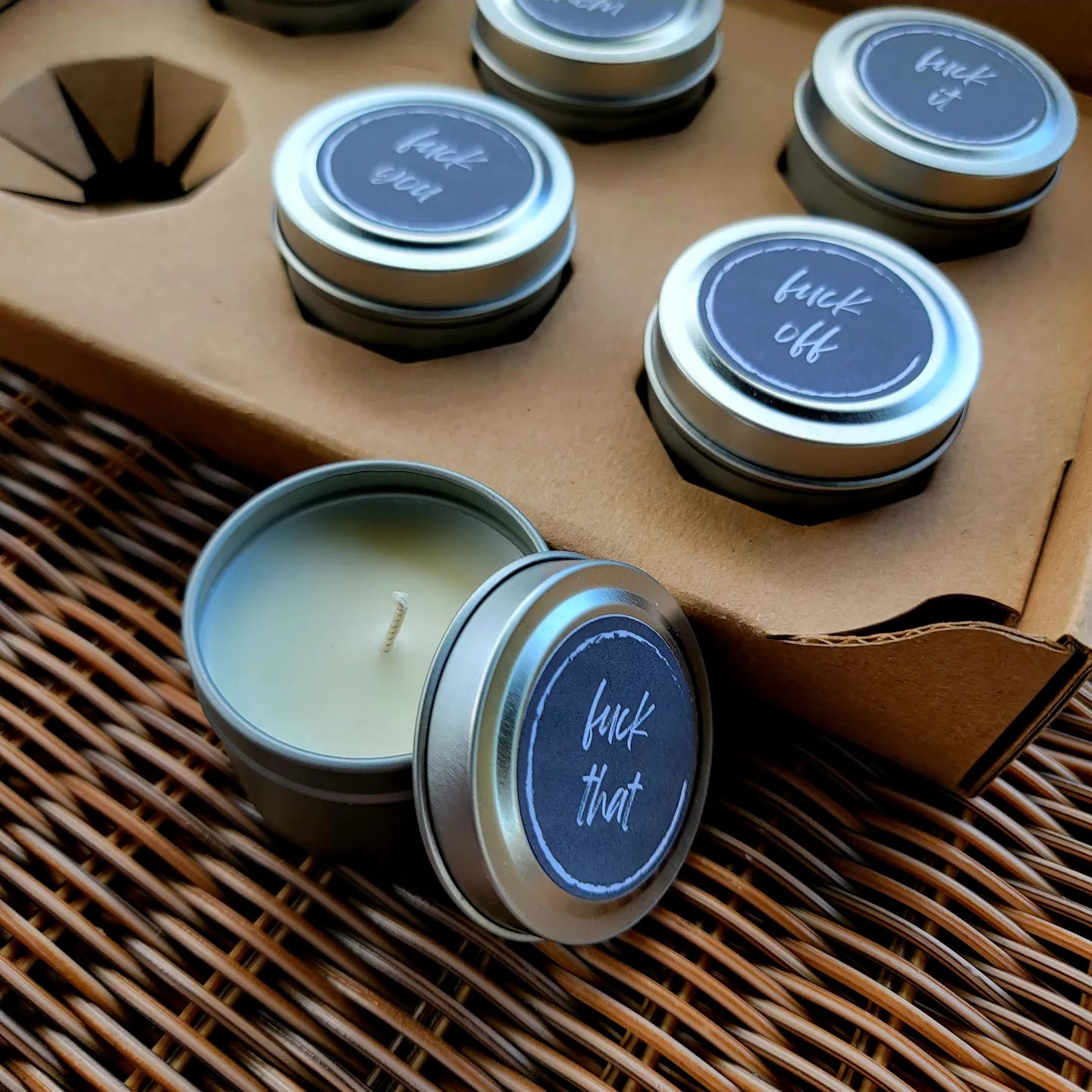 Box Of Fucks: Candle Sampler