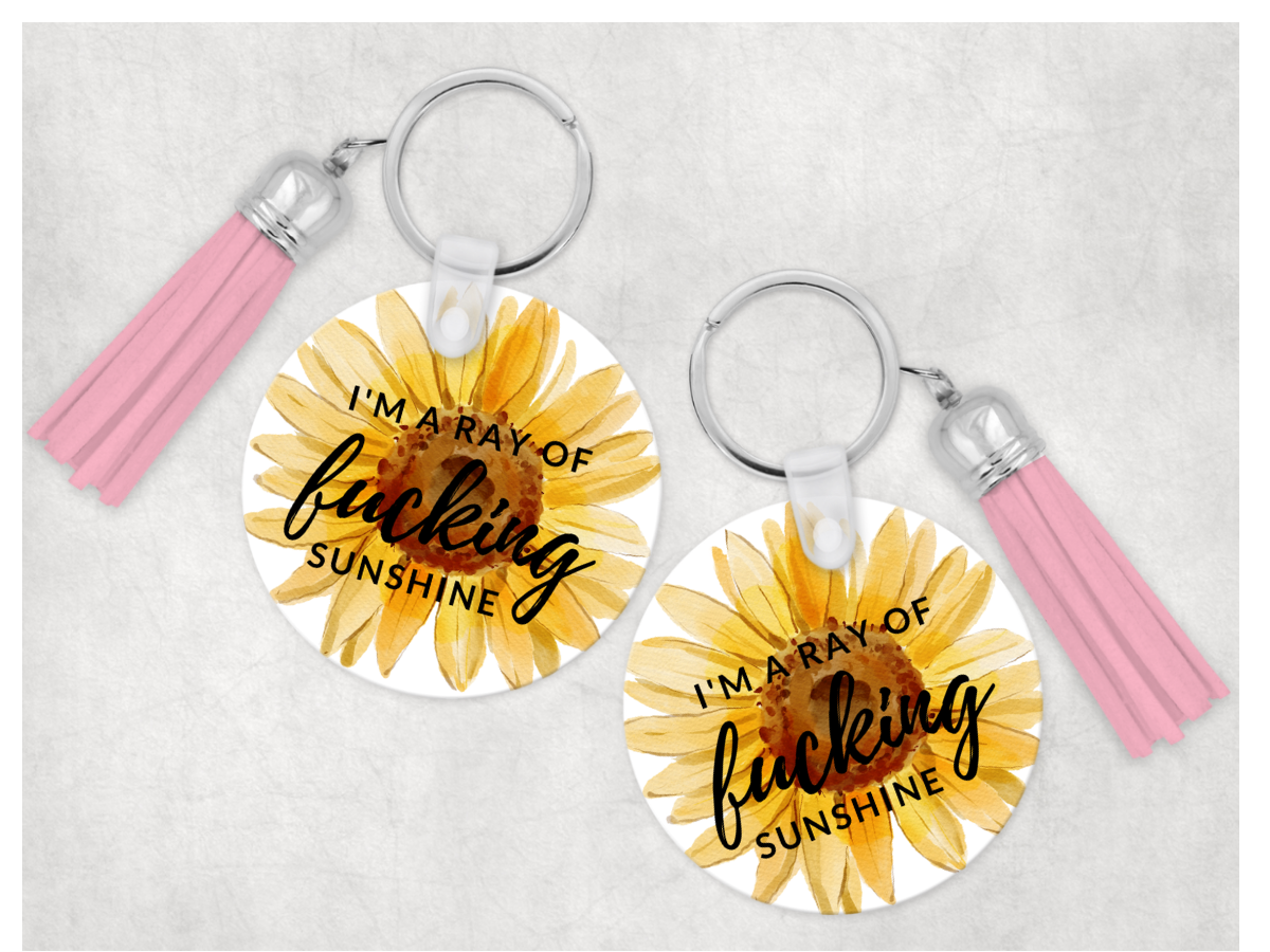 Sweary Keychain: Ray of Fucking Sunshine