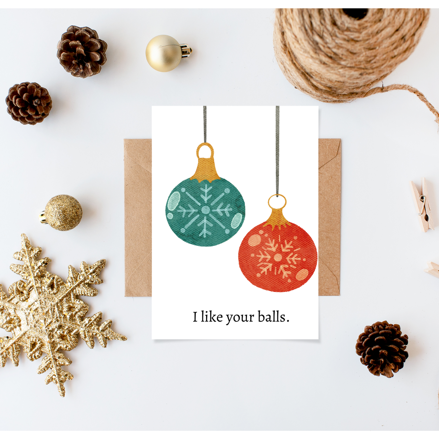 Christmas Card: Balls