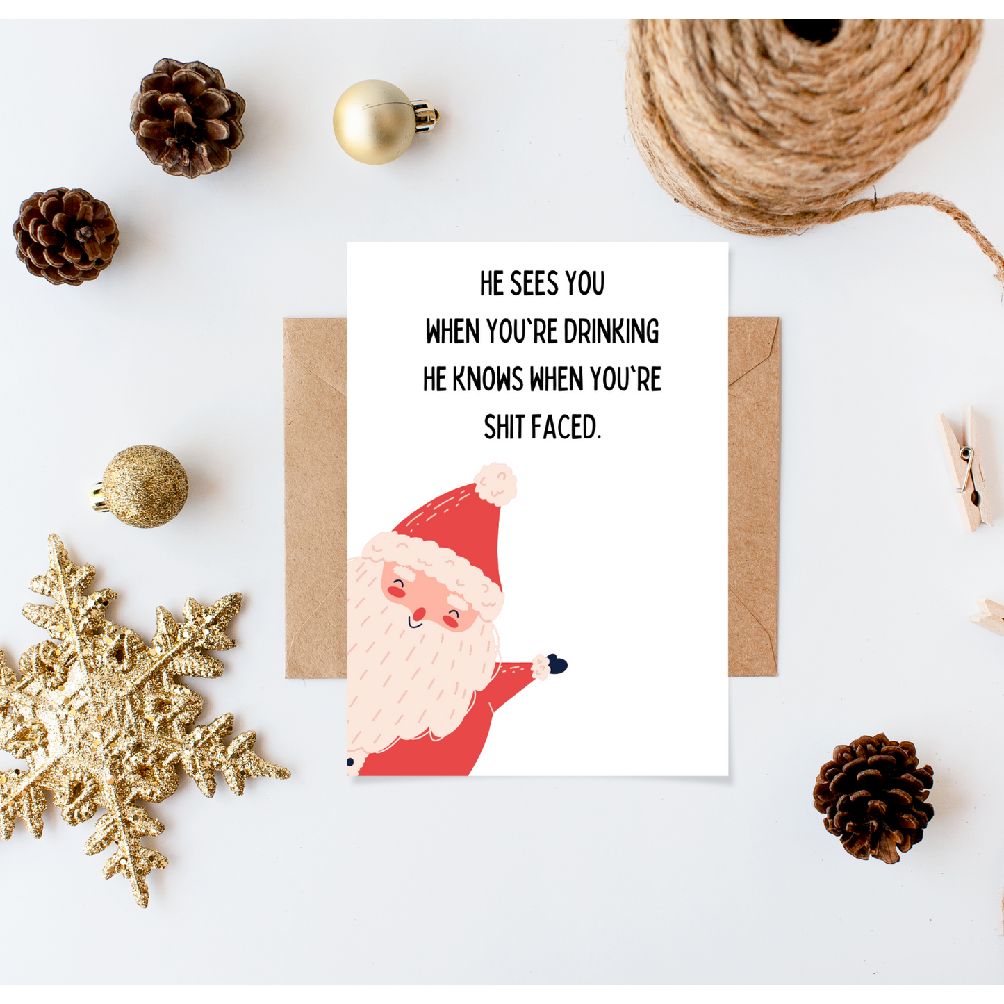 Christmas Card: Shit Faced