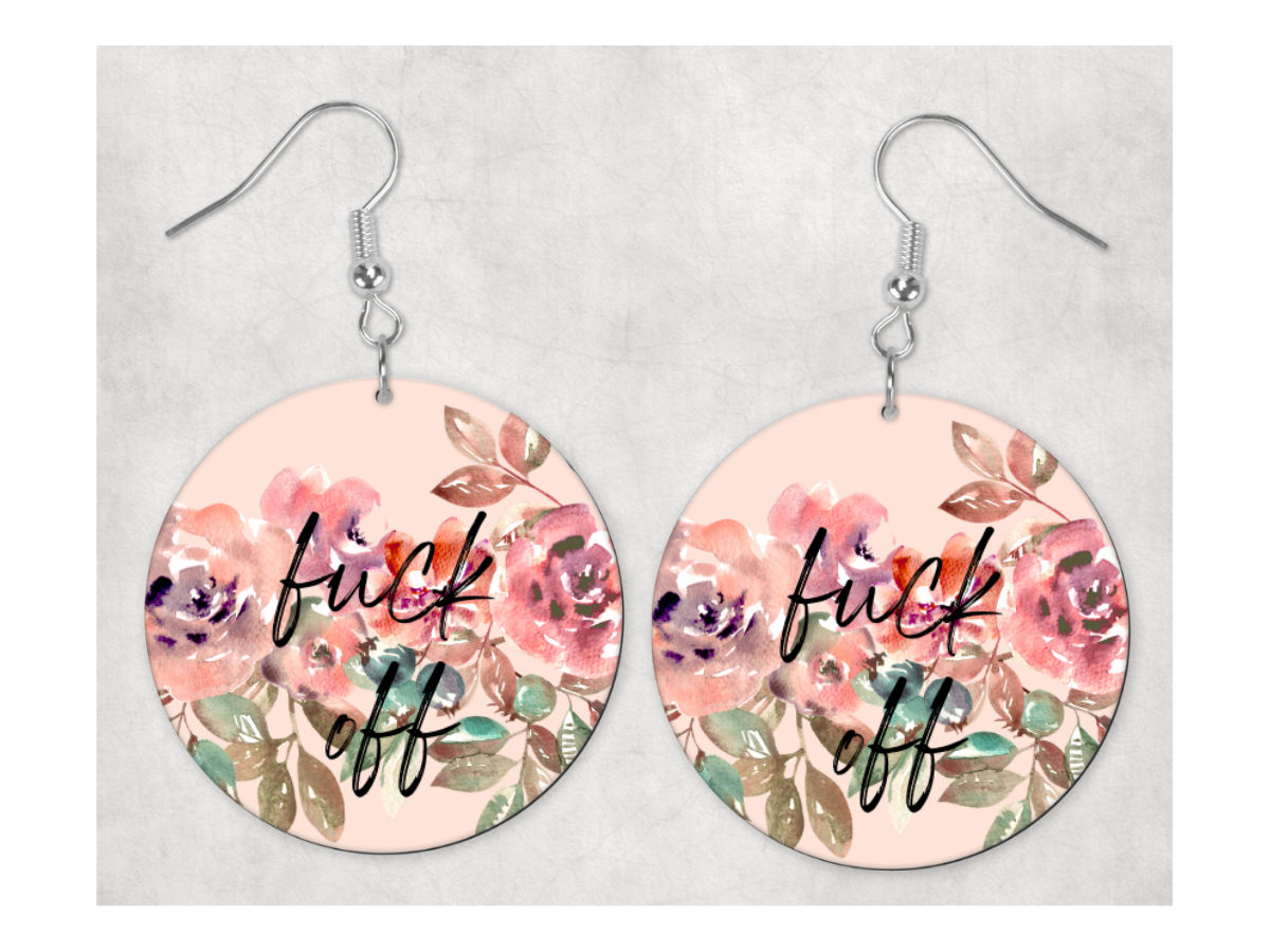 Sweary Earrings: Fuck Off