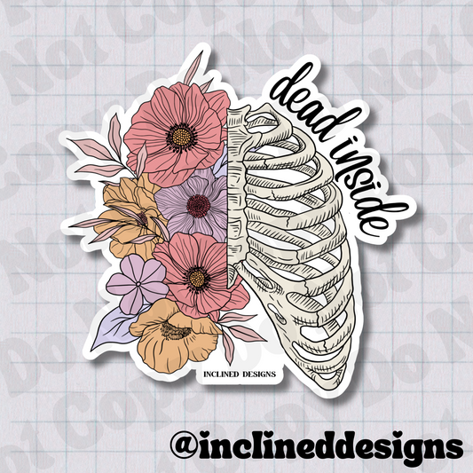 Dead Inside 2.5" Waterproof Vinyl Sticker