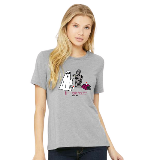 PaLA: Raising Library Spirits Grey Short Sleeve Ladies
