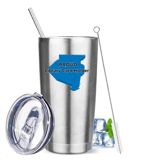 Proud Library Card Holder 20oz Stainless Tumbler