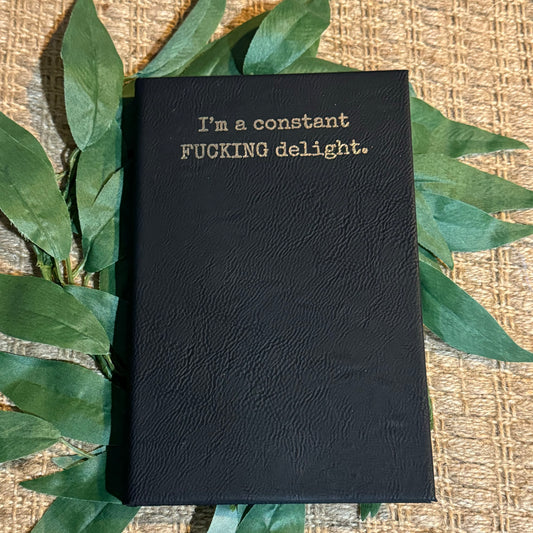 Noted: Leatherette Engraved Notebook