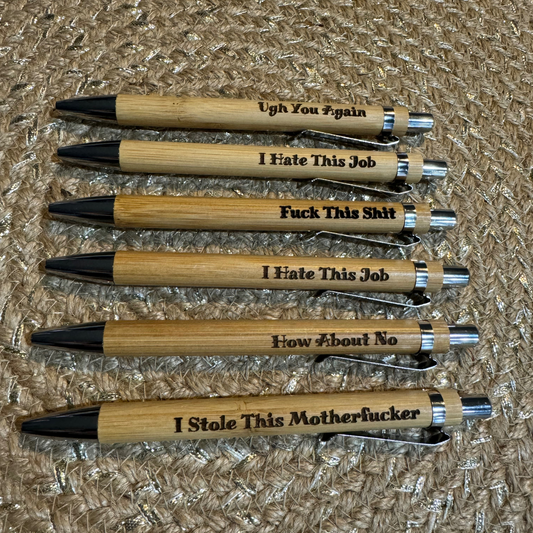 Noted: Sweary Bamboo Pen