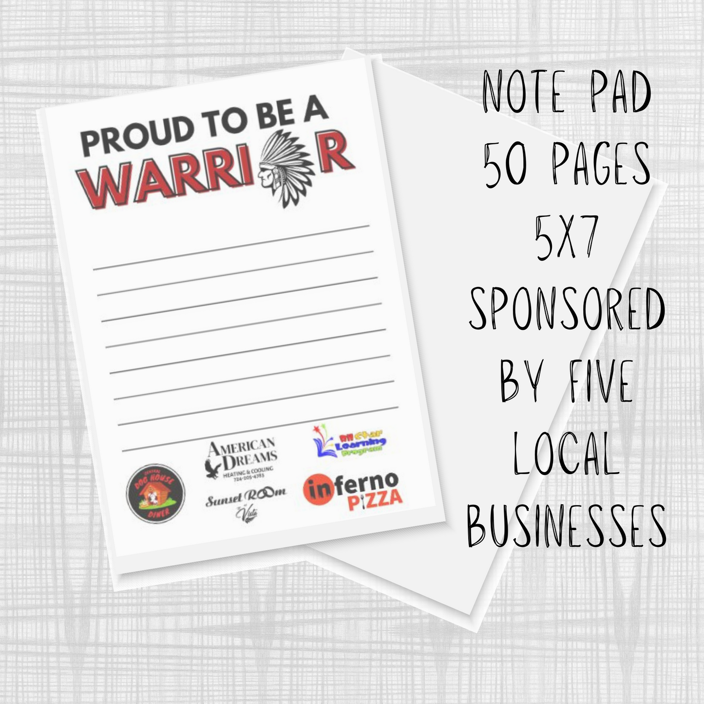 Proud To Be A Warrior Fundraiser NotePad